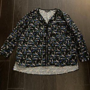 Printed Eloquii Pajama Top